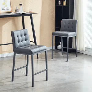 Роскошный барный стул, современный домашний барный стул с металлическими ножками для кухни, барный стул из искусственной кожи, барный стул, барный стул для кухни