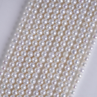 Perles naturelles en gros 2,5-3 mm 3,5-4 mm 4-5 mm Forme ronde Petites perles Perles d'eau douce naturelles Brins