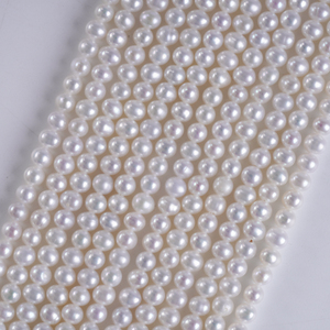 Perle Naturali all'Ingrosso 2.5-3mm 3.5-4mm 4-5mm Forma Rotonda Piccole Perle Naturali di Acqua Dolce in Fili - Product Image 2