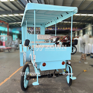 รถบักกี้สไตล์วินเทจยุโรปสีเบจสุดโรแมนติก เหมาะสำหรับพาชมสวนดอกไม้หรือขบวนพาเหรดในสวนในบรรยากาศสุดโรแมนติก - Product Image 4
