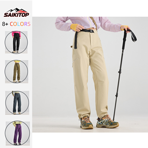 Pantalones de <span class=keywords><strong>Senderismo</strong></span> Deportivos Casuales Desmontables para Hombre, Resistentes al Viento, Impermeables, de Forro Polar y Gruesos para Esquí - Product Image 1