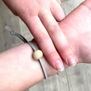 病気防止悪心救済ブレスレット木製ビーズエッセンシャルオイルディフューザーブレスレット2個セット、ローズクォーツまたは瑪瑙ブレスレット - Product Image 6