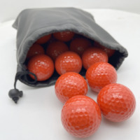 Pour 24 pièces pochette pour balle de golf en cuir pochette pour objets de valeur sac d'accessoires de golf avec cordons