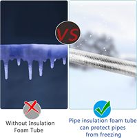 10 pièces de tubes isolants thermiques auto-adhésifs en mousse avec feuille d'aluminium pour tuyaux d'hiver, arroseurs, chauffe-eau et protection contre le gel en construction