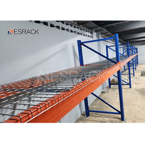 Almacenamiento en almacén, cubierta de alambre galvanizado soldado de acero fuerte, estante de malla de alambre de paleta para estantes de paleta, apilamiento de mercancías - Product Image 3