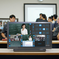 Ezolen All-in-One Vorlesungsaufzeichnungssystem 1080p H.265/H.264 Aufnahme & Auto-Tracking Drahtlos für Klassenzimmer/Konferenz-Streaming