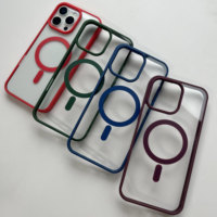 Funda Magnética Transparente para iPhone 16 Pro Max 15 14 13, Carcasa Antigolpes e Impermeable con Logotipo Personalizado para Samsung S25 Ultra S24 S23