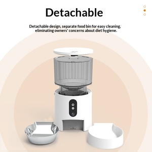 Tempat Makan Hewan Peliharaan Pintar dengan Pengaturan Waktu dan Pemberian Makan Kuantitatif Jarak Jauh Kapasitas 3L untuk Kucing dan Anjing serta Pengumpan Otomatis dengan Kamera - Product Image 2