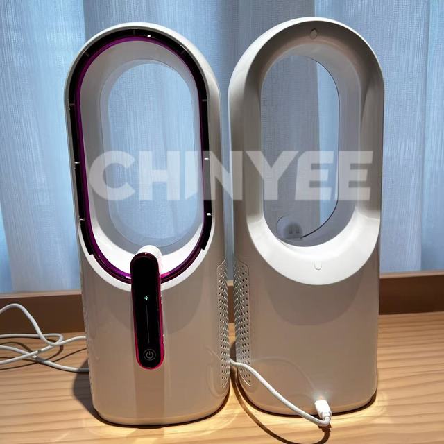 Desktop USB Bladeless Fan Rechargeable Quiet Portable Mini Office Fan Humidification Mist-spray Function Induction Control