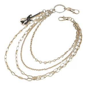 Cadena de moda para el cuerpo, colgante de guitarra multicapa, aleación de zinc, cadena informal unisex para pantalones - Product Image 5