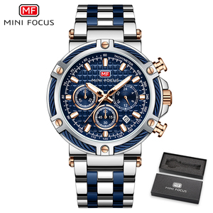 Mini Focus Mf 0470G Analoog Polshorloge Auto Datum Min Uur En Tweede Horloge Chronograaf 3 Atm Waterdichte Mannen Horloges Eigen Merk - Product Image 2