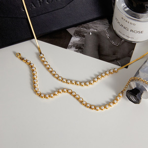 Conjunto de Collar de Perlas con Perlas AAA y Engaste de Bisel para Uso Diario Femenino JDN0310016 JDB0310020 Combinación Origen Jinhua - Product Image 2