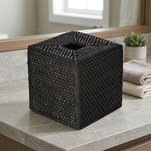 Venta Directa: Caja de Pañuelos Rectangular de Ratán de Alta Calidad, Estilo Bohemio, Tejida a Mano, Caja de Almacenamiento de Mimbre, Hecha a Medida - Product Image 1