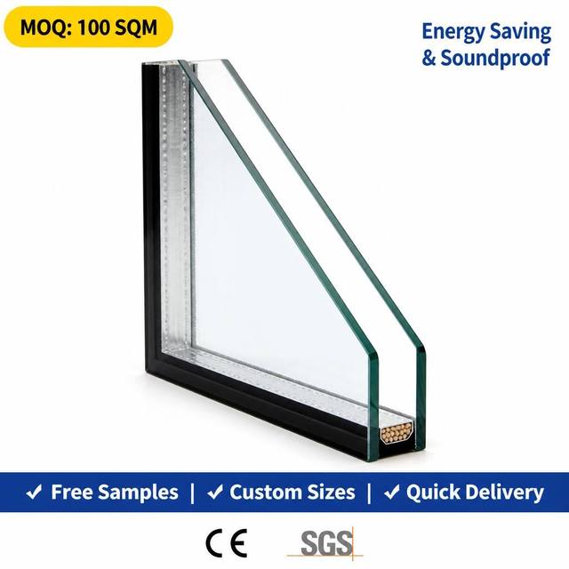 HZD 6mm Plus 12A Plus 6mm Low-E Tempered Double Glazed Insulated Glass Unit with 3-Year Warranty for Window