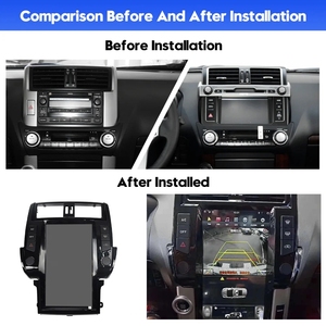 Lecteur vidéo de voiture de style Tesla 13.6 pouces pour Toyota Land Cruiser Prado 150 2010-2013 <span class=keywords><strong>radio</strong></span> de navigation GPS unité principale de voiture android - Product Image 2