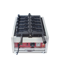 Mesin Kerucut Wafel Kue Ikan Jepang, Pembuat Es Krim Mulut Terbuka Korea Penggunaan Komersial 110V 220V