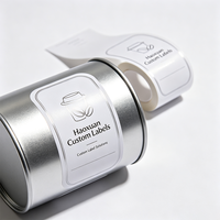 Étiquettes d'emballage pour capsules de café Haoxuan OEM, autocollants adhésifs en PET métallisé avec impression UV sélective pour café en portions individuelles