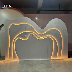 LEDA Nouveau Design Chic Toile de Fond Lumineuse en Acrylique Blanc Effet Vague pour Mariage, Événement, Fête, Décoration de Scène - Product Image 5