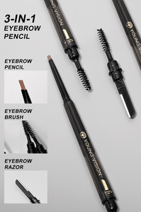 Alta calidad, 3 colores, maquillaje de cejas a prueba de agua, niebla suave Natural, usos múltiples, lápiz de cejas 3 en 1 - Product Image 2