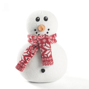 Christmas Holiday Decor <b>White</b> Snowman Tumbler with Hat Scarf Ultra Soft Plush Cushion Pillow for Home Sofa - Product Image 1