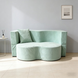 Divano Moderno a Forma di Nuvola, Imbottito in Velluto, Design Ergonomico Curvo per Soggiorno, Appartamento, Hotel, <span class=keywords><strong>Lounge</strong></span> - Product Image 4