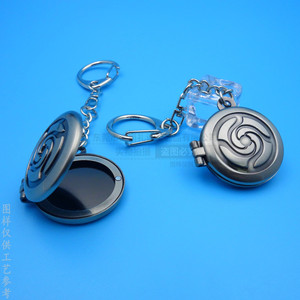 Custom Metal Round Photo Box Keychain Pendant Antique Nickel Color <b>Magnetic</b> Flip Cover Zinc Alloy <b>Frame</b> Business Gift - Product Image 1