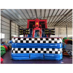 Toboggan aquatique gonflable commercial à double piste, toboggan gonflable sur le thème des voitures de course <span class=keywords><strong>avec</strong></span> <span class=keywords><strong>piscine</strong></span> pour la <span class=keywords><strong>location</strong></span> - Product Image 5