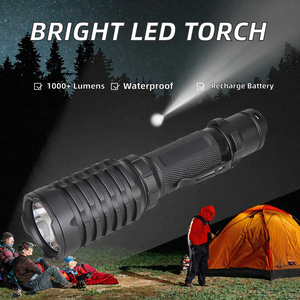 Lampe torche tactique LED super lumineuse WOSEN, rechargeable par USB, corps en aluminium, pour le camping et la chasse - Product Image 2