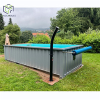 Piscine en conteneur Magic House pour jardin arrière, piscines en conteneurs maritimes 20ft 40ft avec revêtement en fibre de verre