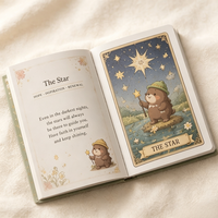 Jeu de cartes de tarot et d'oracle personnalisable KingCards en papier d'art de haute qualité, effet holographique, estampage à chaud, emballage personnalisé, livret
