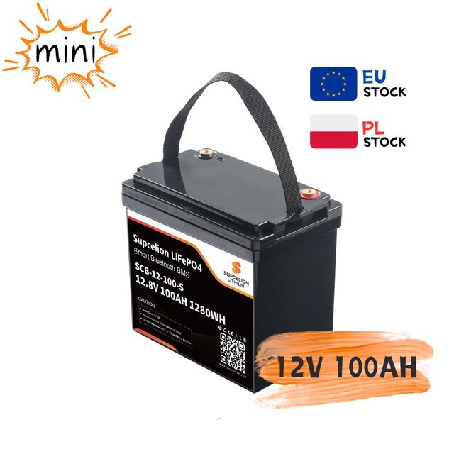 12.8V 100Ah LiFePO4 Battery Bluetooth BMS Automotive Grade Smart APP Monitoring Deep Cycle 10-year Warranty IP65 Protection for
