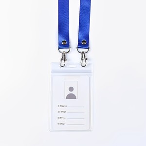 Lanière de carte d'insigne d'identité simple avec lanière de support en plastique Double crochet avec porte-badge de carte d'identité <span class=keywords><strong>bleu</strong></span> - Product Image 4