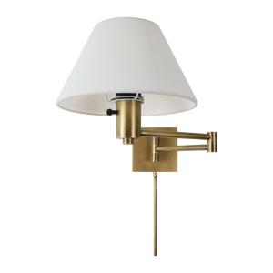 Lámpara de Pared Creativa E14 de Cobre con Brazo Oscilante Ajustable, Luz LED de Tela para Lectura, Ideal para Dormitorios, Hoteles y Estudios - Importación - Product Image 2