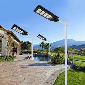 Lampadaire solaire Led avec capteur de mouvement, étanche Ip65, batterie au Lithium intégrée, éclairage de chemin extérieur, lampadaire solaire