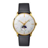 Montres-bracelets en cuir véritable pour hommes, montre à quartz, en acier inoxydable