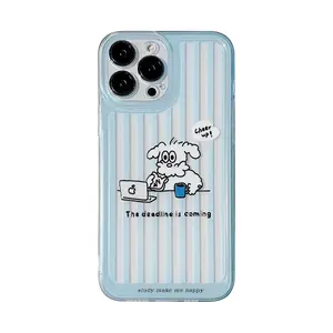 Cute Dog Han Style for iPhone 15 Apple Phone Case 13 Pro Gloss 14 Plusfor 11 Soft 12 phone case