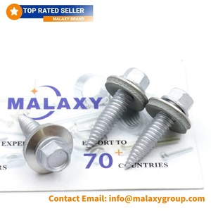 Tornillo bimetálico de cabeza ovalada de óxido caliente 304 + 410 con arandela mecánica de EPDM de zinc, tornillo autorroscante - Product Image 2