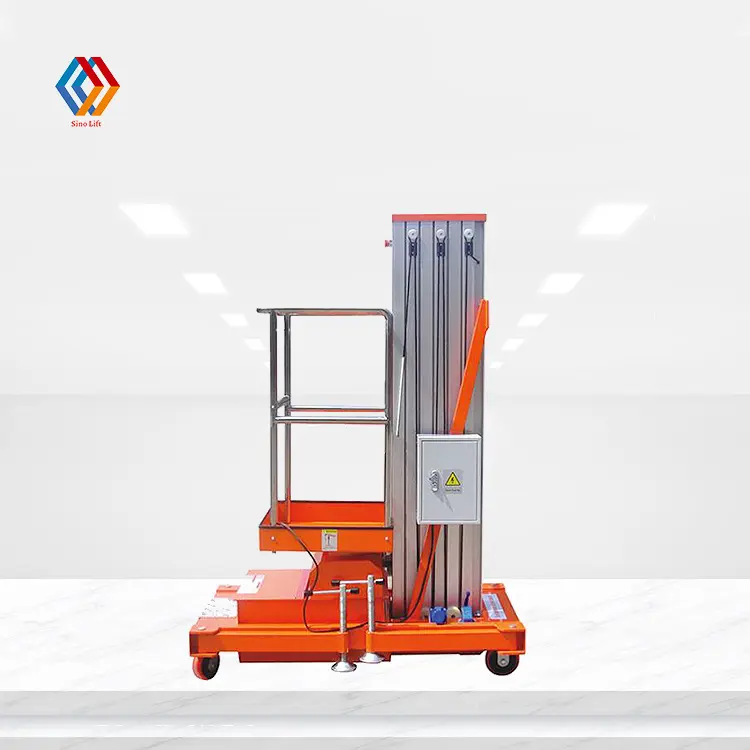 4-20 m Portable Vertical Hydraulic Ladder Aluminum Alloy Double Mast Electric Man Lift With CE