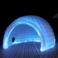 Tente dôme igloo gonflable pour boîte de nuit avec lumières LED - Tente de fête extérieure résistante aux intempéries pour événements en plein air et camping