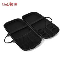 Étui de rangement pour ping-pong en EVA imperméable avec logo personnalisé, couleur personnalisable, marque, fermeture à glissière à 4 compartiments, 48x39x12cm, design simple