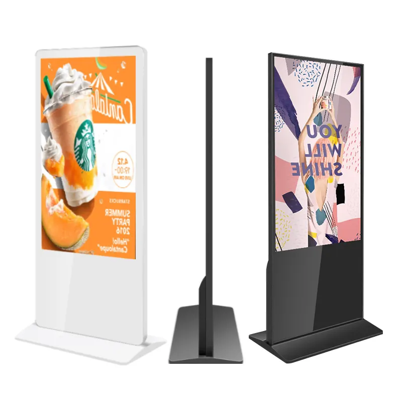 Refee 43 Inch Floor Stand Vertical Lcd Touch Screen Indoor Smart Advertising Screen Display Digital Signage Advertising Player