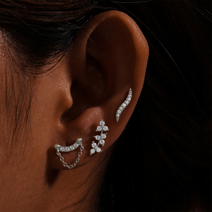 Pendientes de Plata 925 con Borla Pequeña y Diseño Plano, de Moda y Gran Venta - Product Image 2