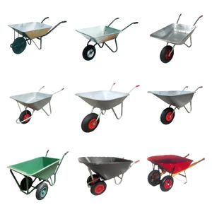 รถเข็นล้อนิวเมติกสำหรับใช้ในสวนถาดพลาสติกแบบแคบสำหรับใช้ขนส่งทางอุตสาหกรรม - Product Image 4