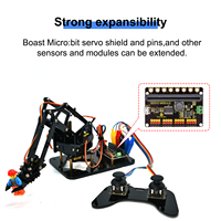 Kit de Brazo Robótico Keyestudio Micro Bit, Kit Educativo Inteligente de Brazo Robótico Mecánico para Microbit