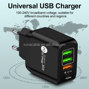 ที่ชาร์จ3USB1Type C 36W ชาร์จเร็ว3.0ที่ชาร์จโทรศัพท์มือถือที่ชาร์จติดผนังรวดเร็วอะแดปเตอร์แปลงไฟ USB C สำหรับ <span class=keywords><strong>iPhone</strong></span> 16 15 14 <span class=keywords><strong>13</strong></span> 12 - Product Image 4