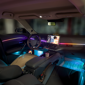 Éclairage d'ambiance intelligent pour l'intérieur de la voiture, compatible avec Vinfast <span class=keywords><strong>Vf7</strong></span> 2022 2024 2025, éclairage néon fluide et symphonique - Product Image 3
