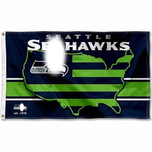 Bóng Đá Đội cờ 3X5FT Chất lượng cao tùy chỉnh thiết kế Seattle seahawk cờ 100% polyester thể thao cờ - Product Image 1