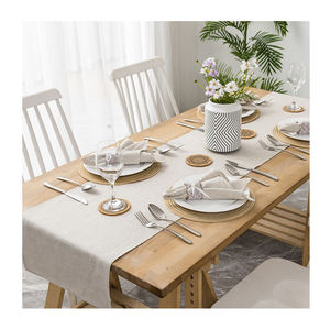 Mantel de lino de ganchillo minimalista elegante y elegante Rectangular para comedor funcional y de moda - Product Image 1