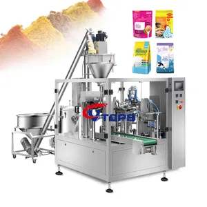 VTOPS Chili Powder Shaped Pouches Picking Filling Sealing Machine Coffee Powder Lemon Grass Powder Filler Sealer Packer Machine