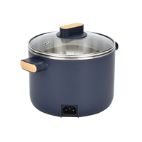 Nouveau portable 1.5L mini hot pot multi cuiseur portable marmite antiadhésive multifonctionnelle avec bouton rotatif